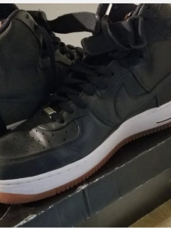Nike Air Force Other - Air force 1 High Premium Dark Obsidian/White 386161 441 Size 12